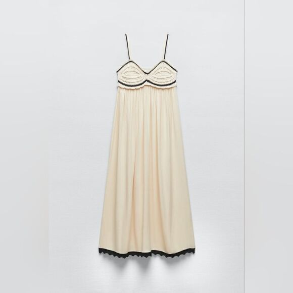 ZARA COMBINATION KNIT DRESS beach - Picture 5 of 15